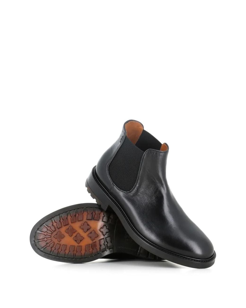 Alexander Hotto Black Elasticated-Side Boots for men