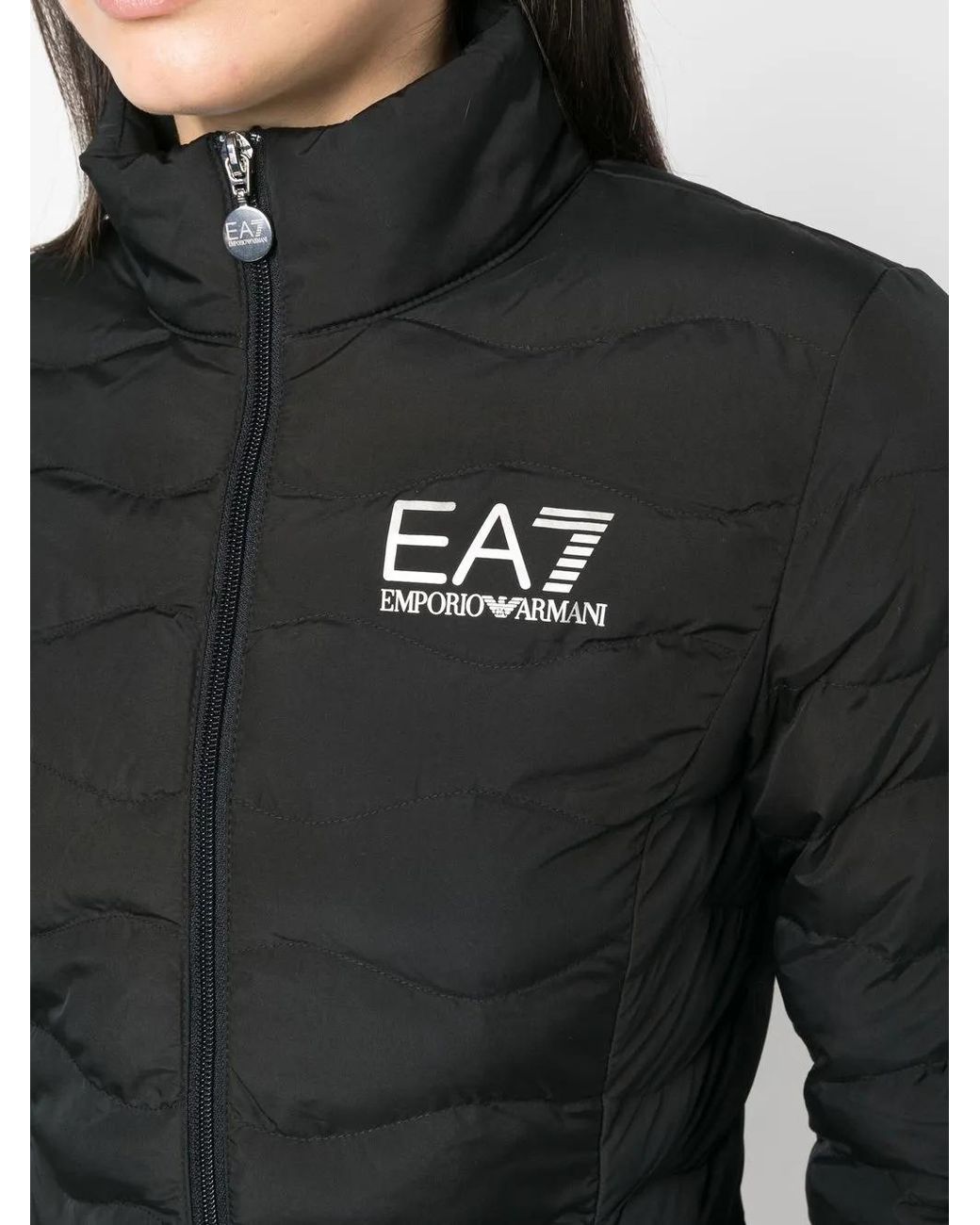 EA7 Black Logo Down Jacket
