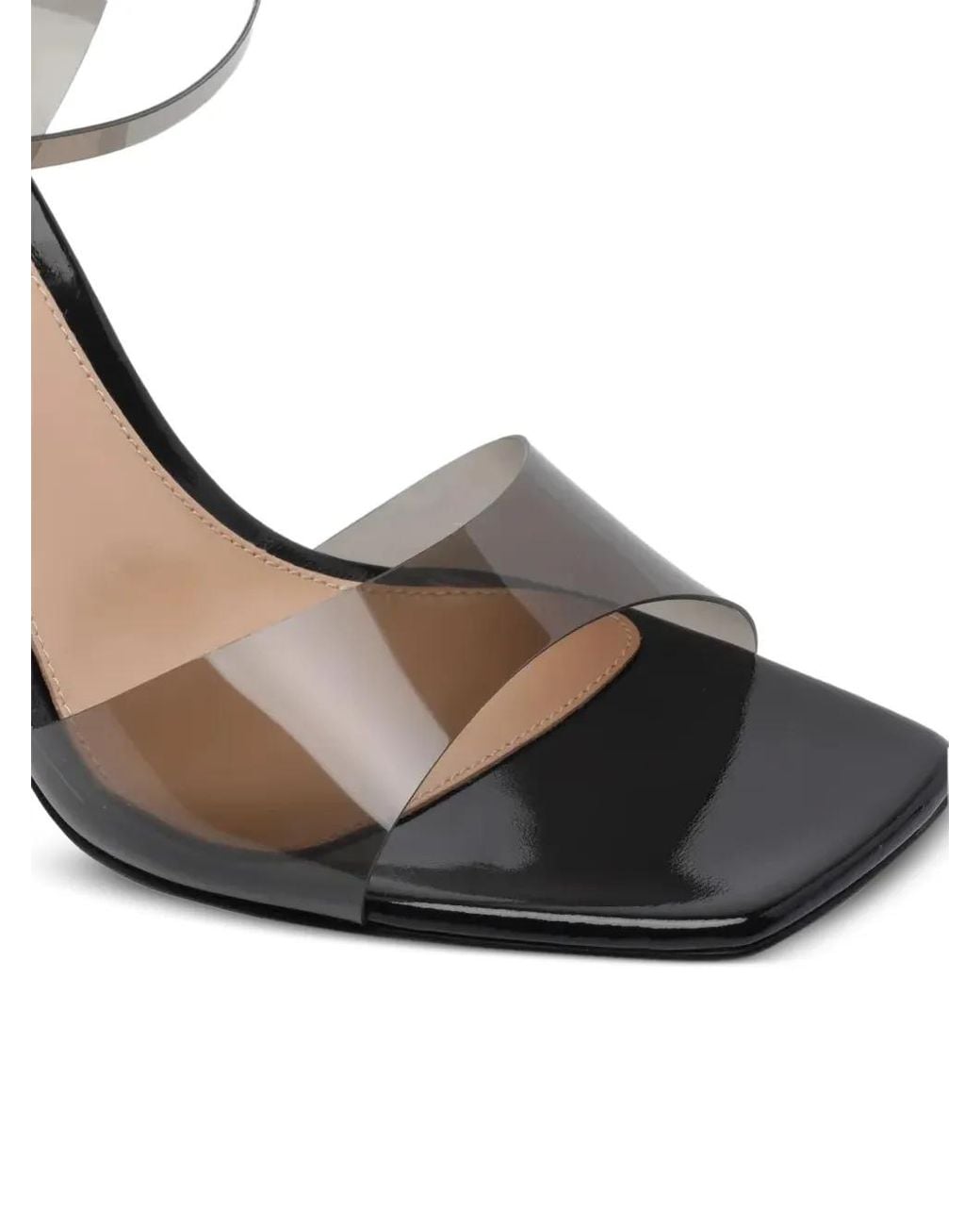 Gianvito Rossi White Square-Toe Heeled Sandals