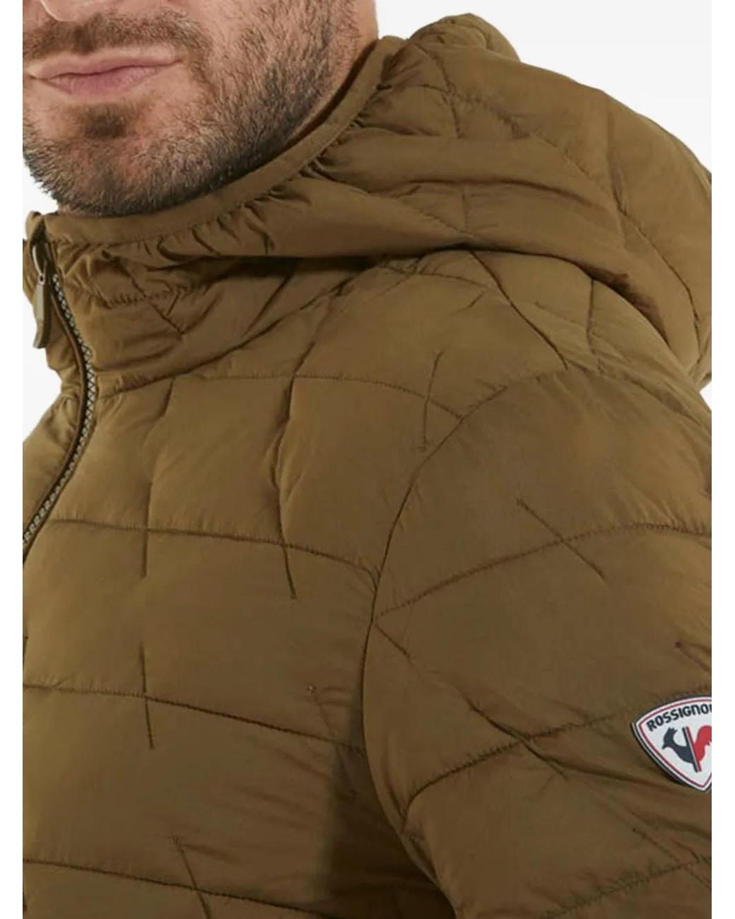 Rossignol Brown Quilted Hooded Jacket for men