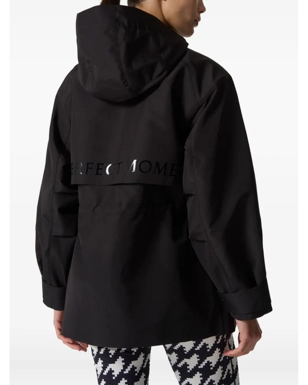 Perfect Moment Black Drawstring Hooded Parka