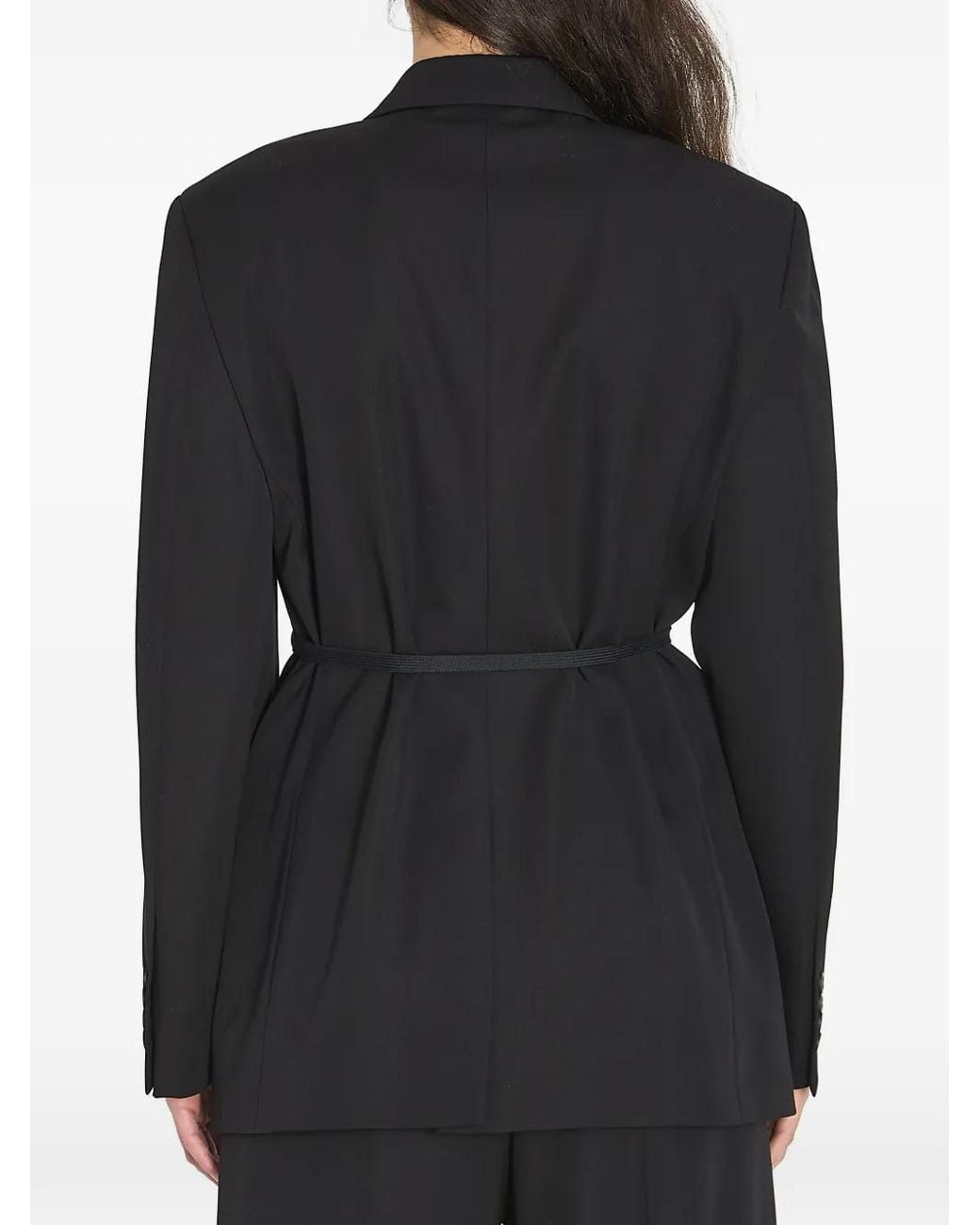 Balenciaga Black Wool Wrap Tailored Jacket