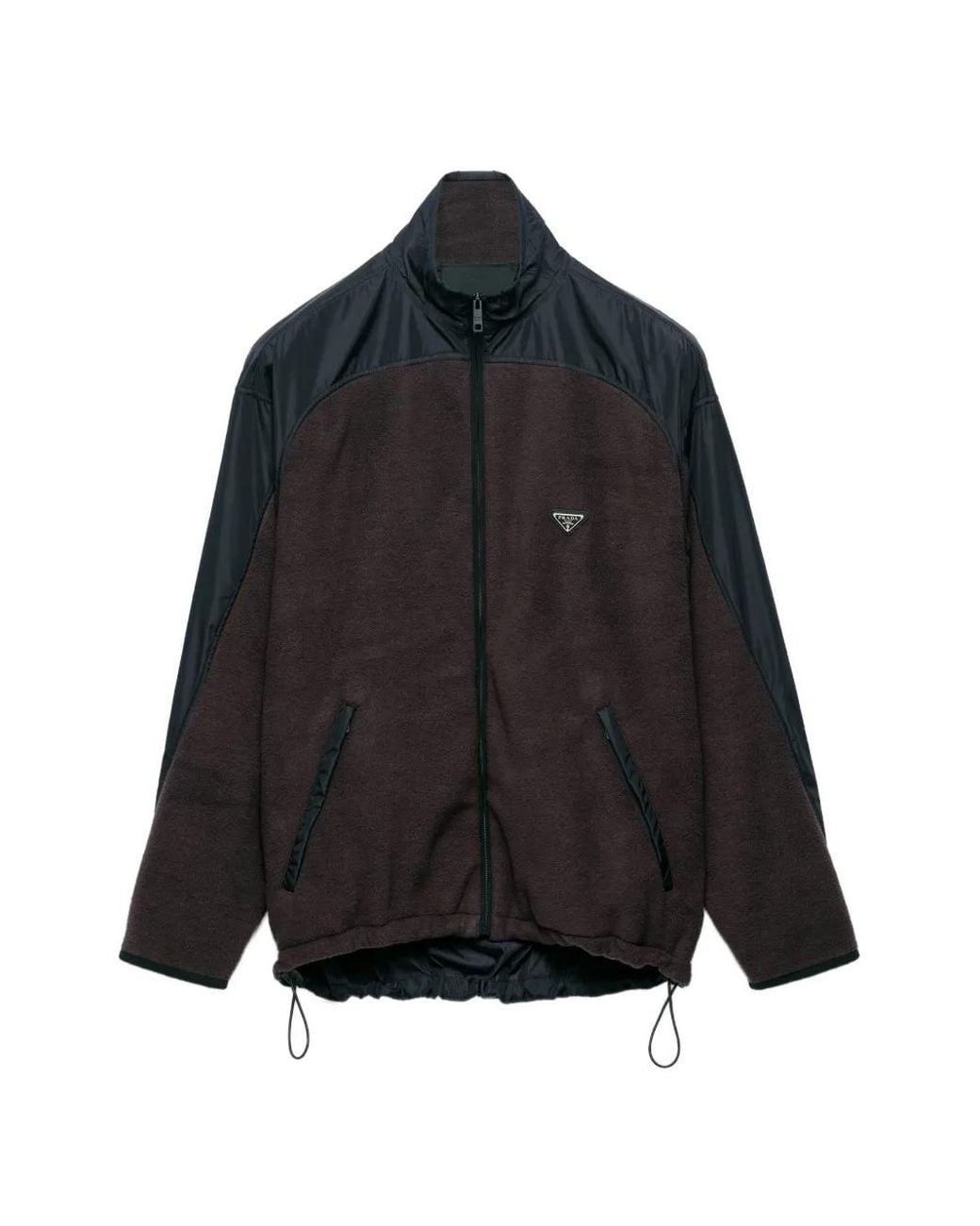 Prada Black Triangle-Logo Jacket for men