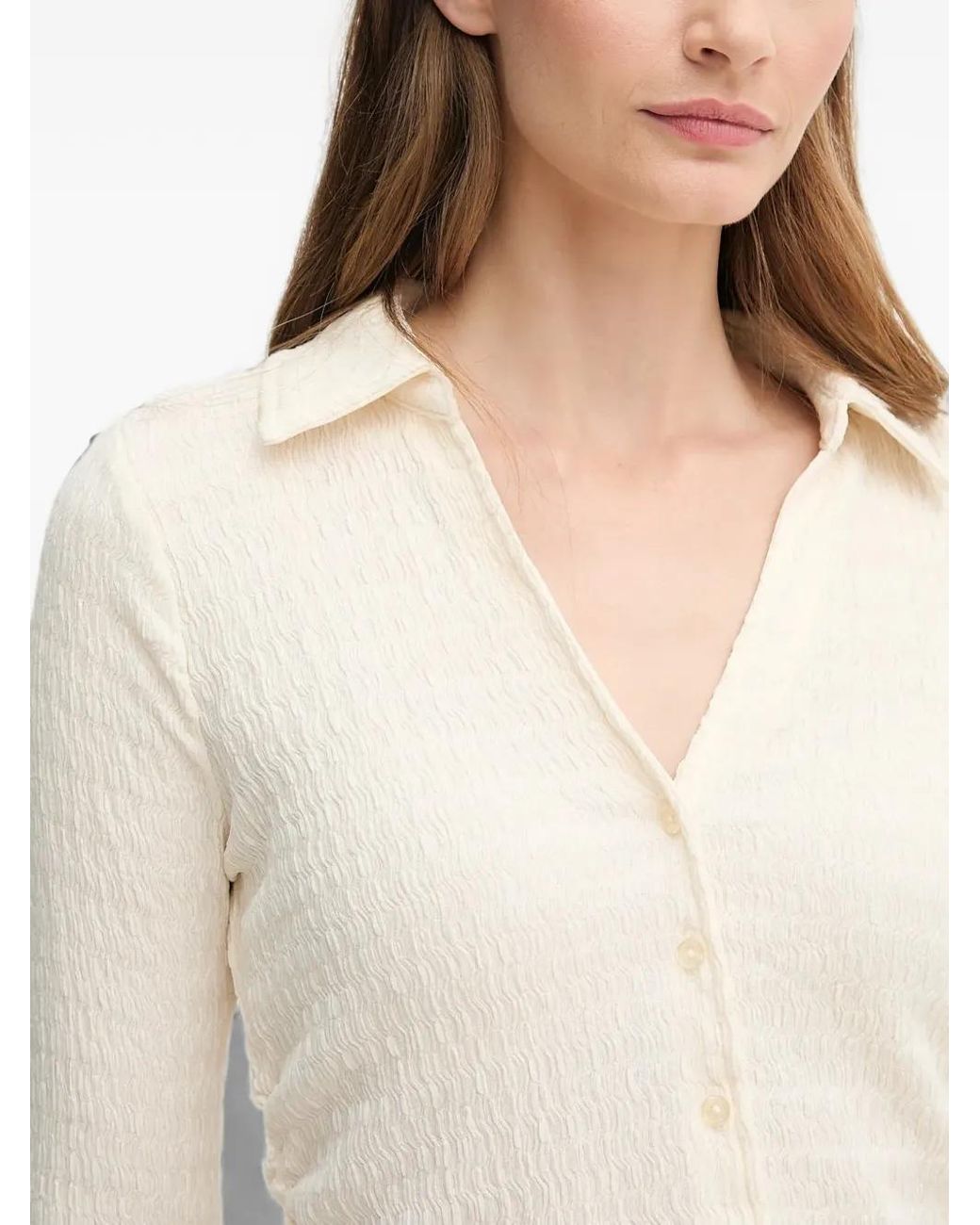 DKNY White V-Neck Shirt