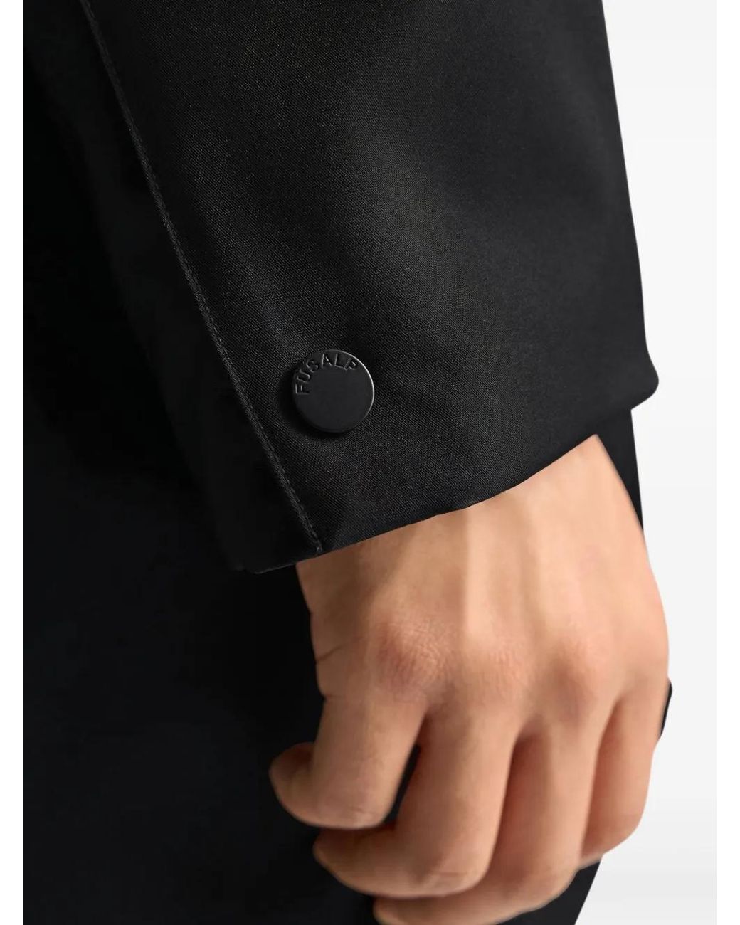 Fusalp Black Single-Breasted Button Coat for men