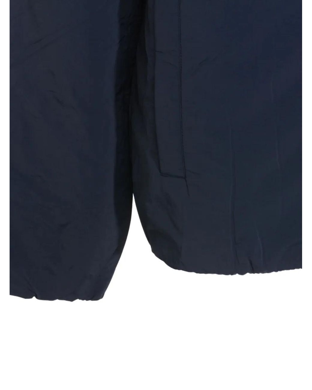 K-Way Blue Logo-Detail Hooded Jacket for men