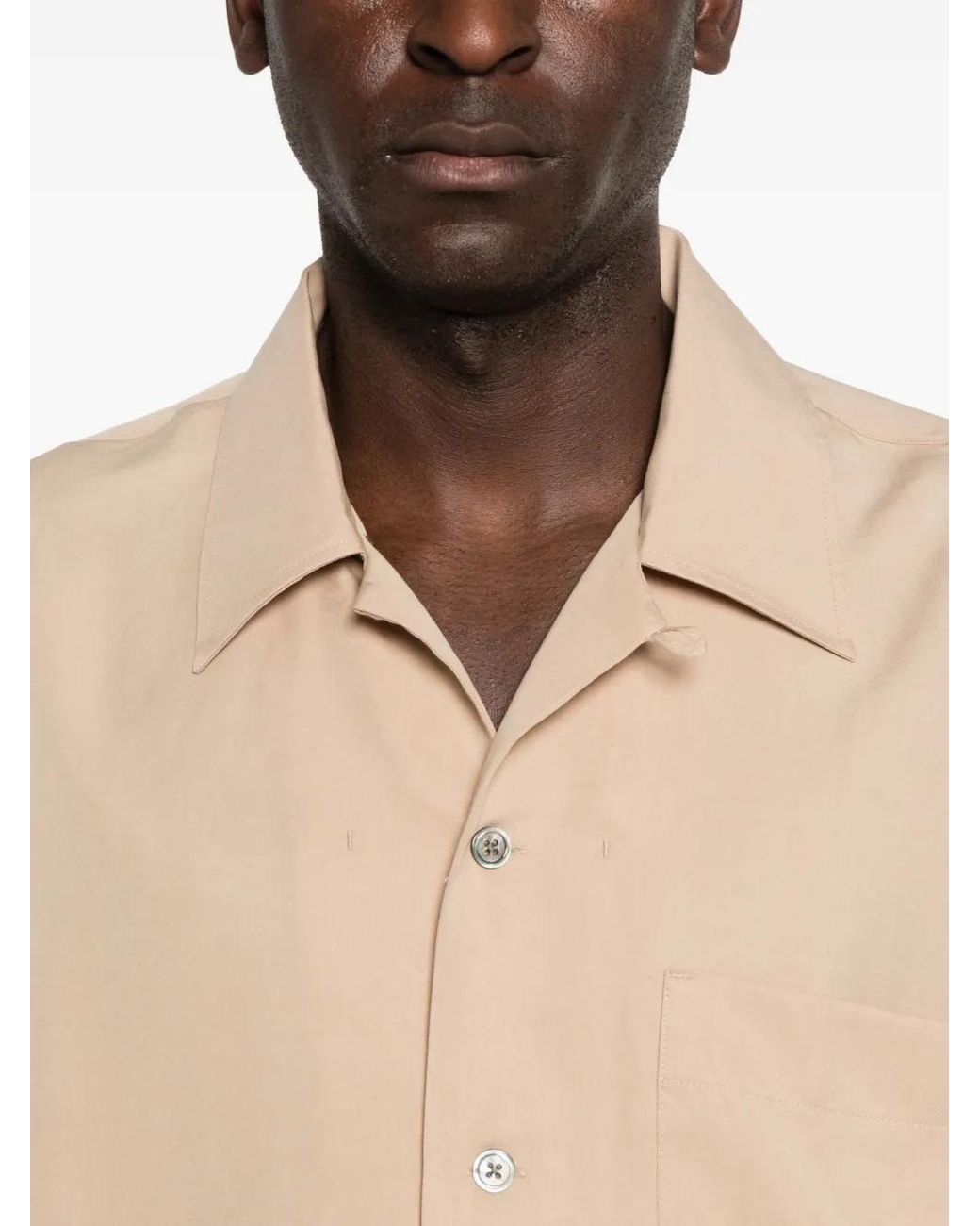 Etudes Studio Natural Buttoned Short-Sleeve Shirt for men