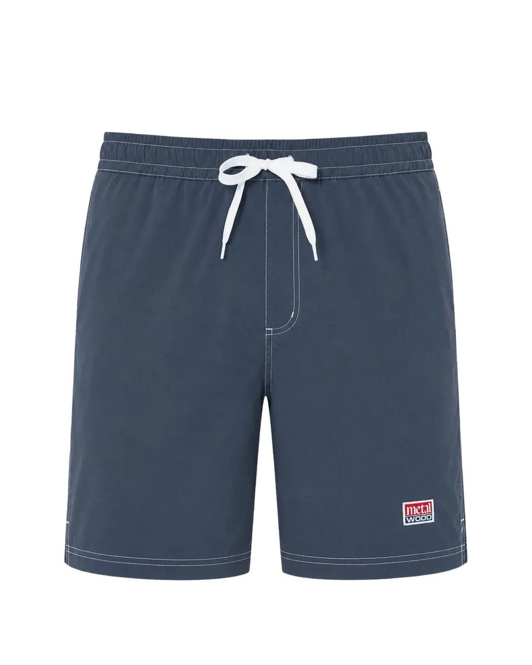 METALWOOD STUDIO Blue Logo-Patch Swim Shorts for men