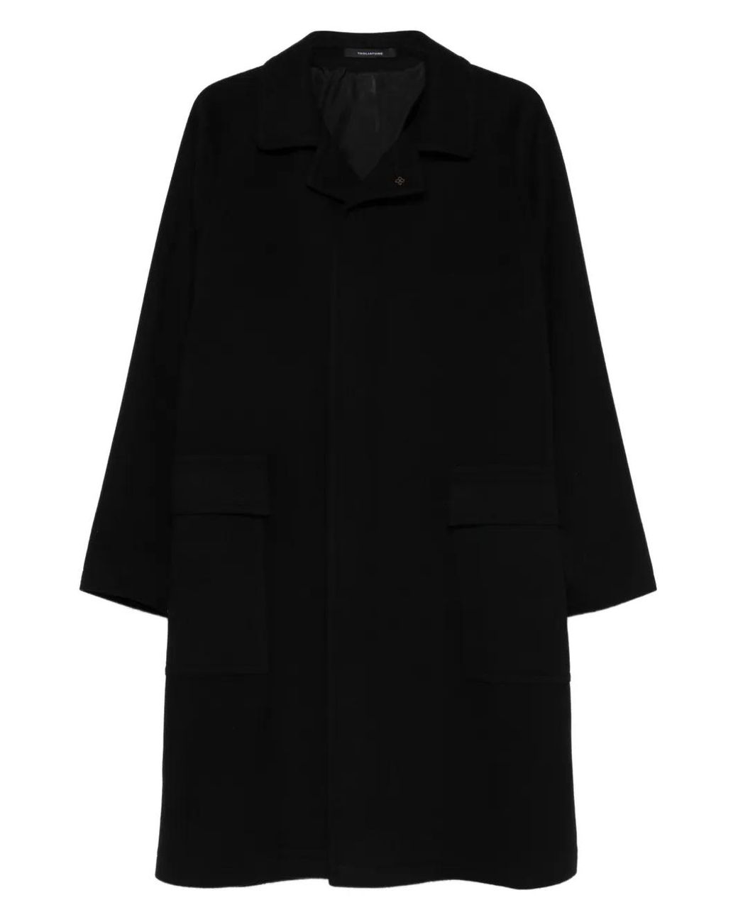 Tagliatore Black Loyds Raglan Coat for men