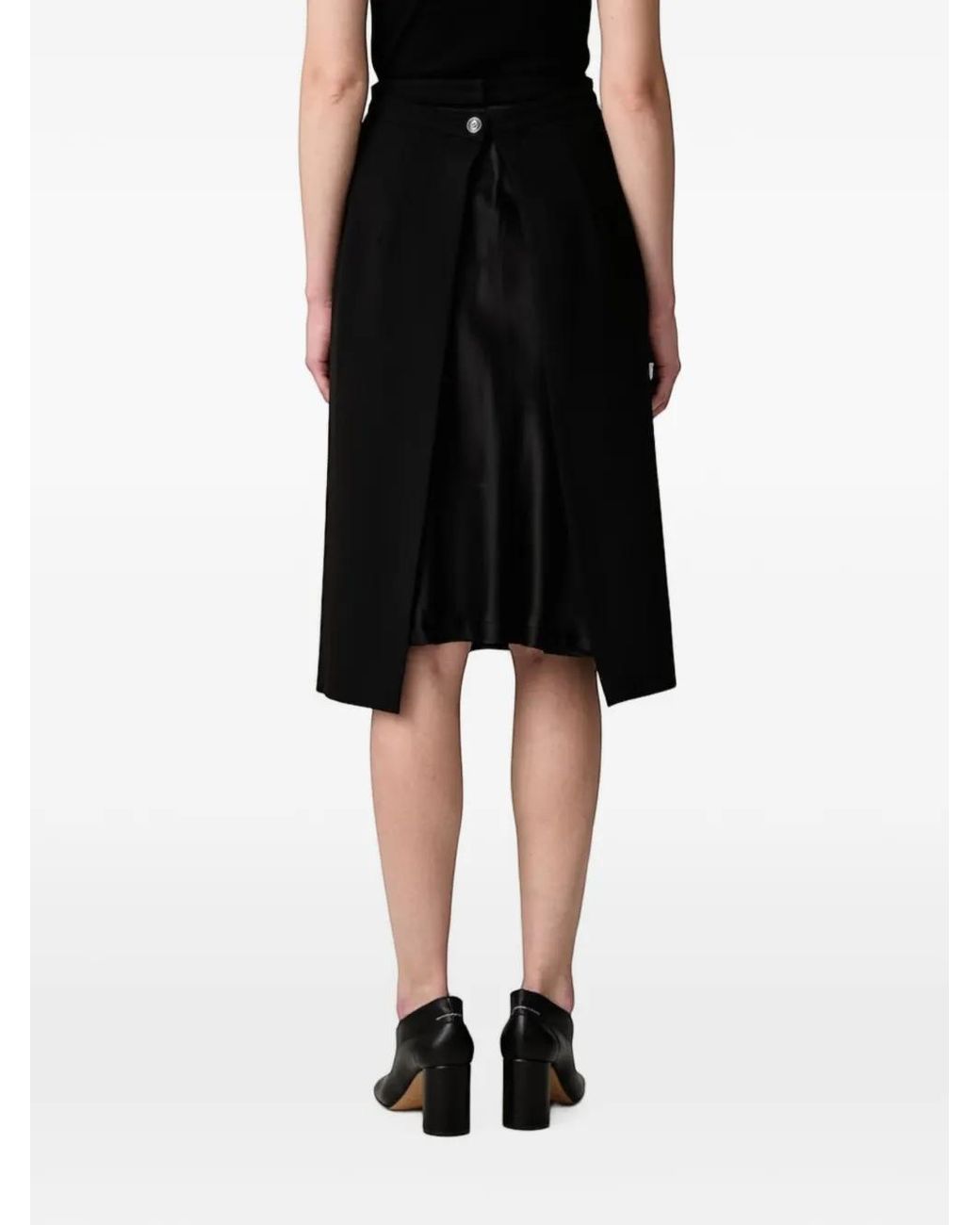 Vetements Black Back-Slit Flared Skirt