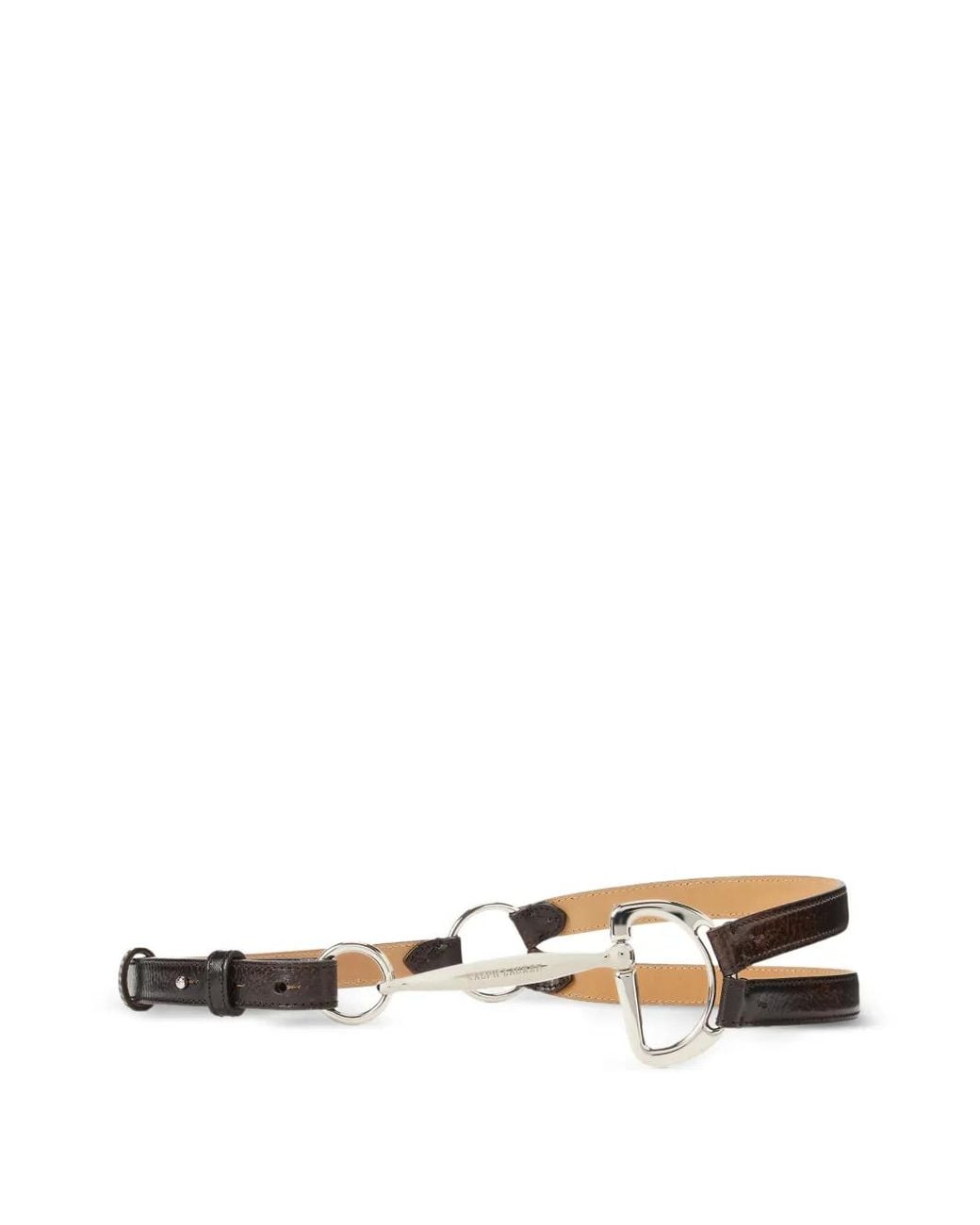 Ralph Lauren White Horse Bit-Inspired Buckle Belt