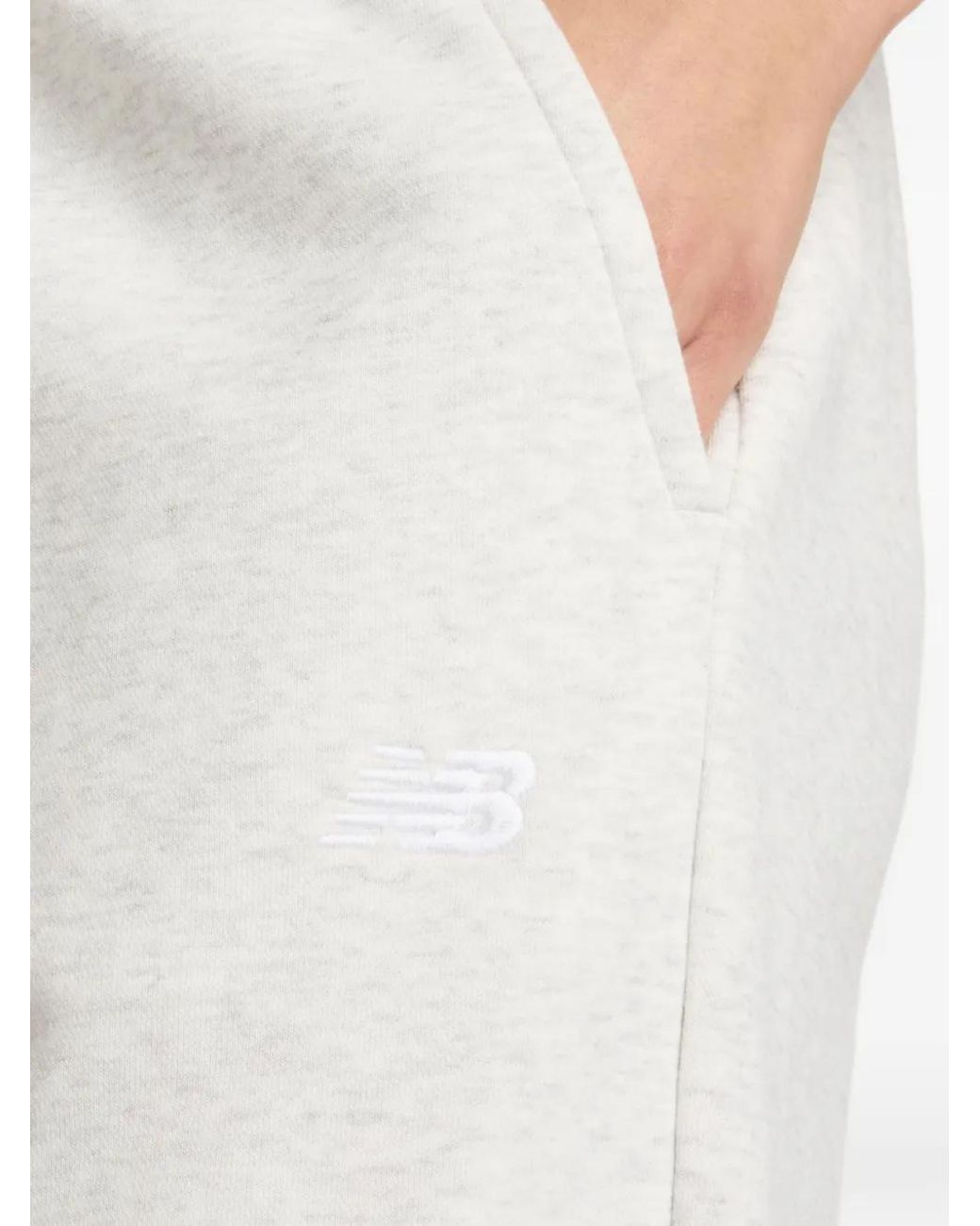 New Balance White Pantalon De Jogging Sport Essentials