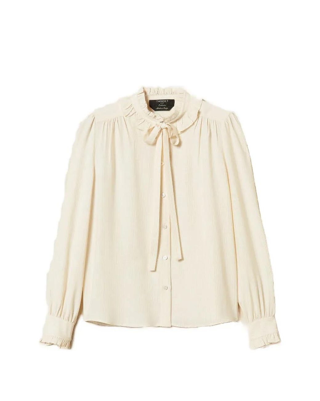 Twinset Natural Silk Blend Jacquard Shirt