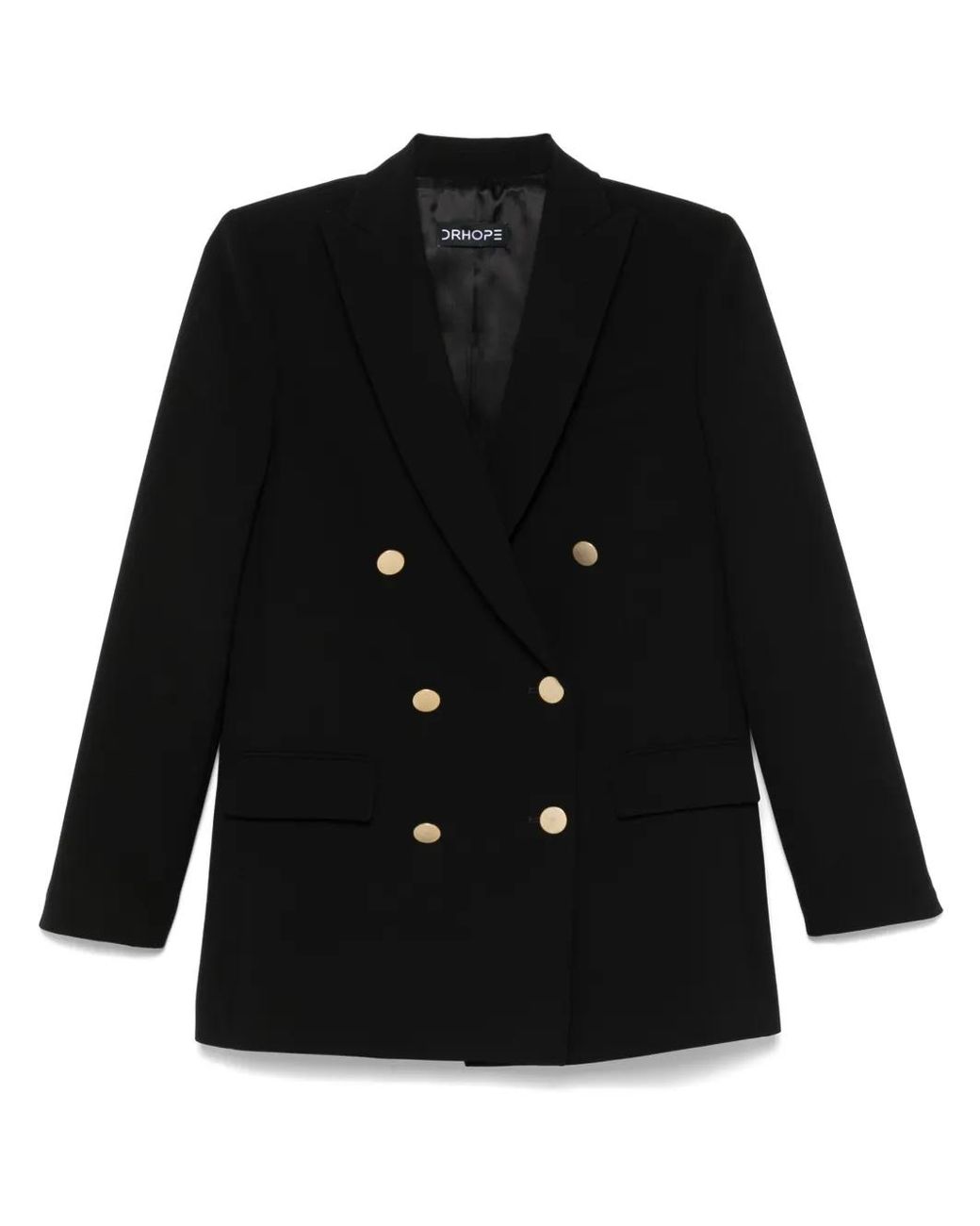 DR. HOPE Black Double-Breasted Blazer