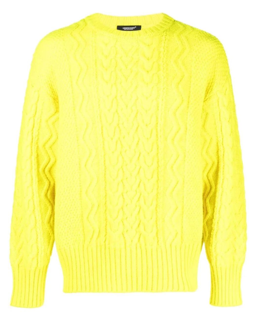 Undercover Yellow Cable-Knit Jumper for men