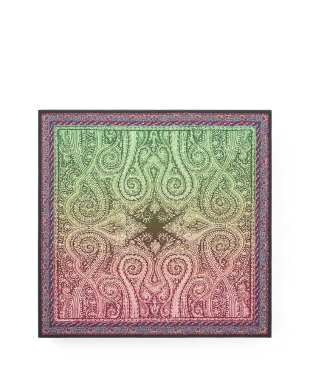 Pierre Louis Mascia Green Cialda Paisley-Print Silk Scarf