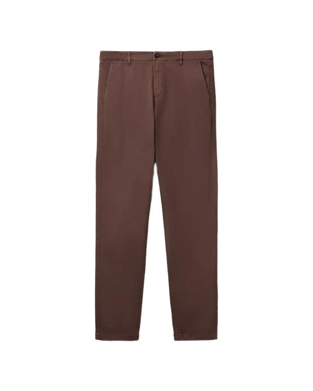Benetton Brown Chino Trousers for men