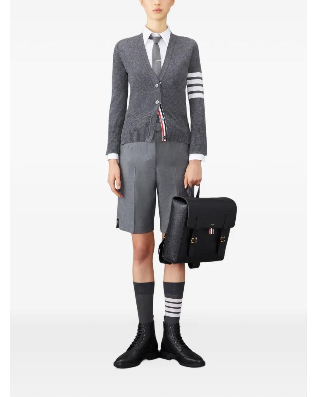 Thom Browne Blue Super 120's Twill Backstrap Bermuda Shorts