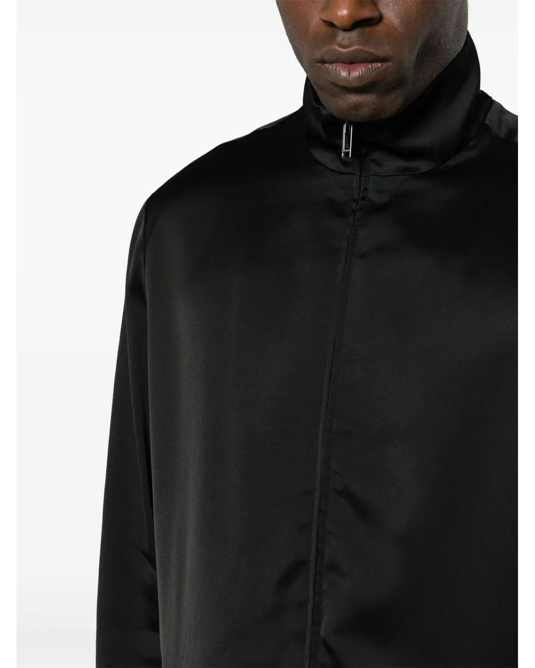 Valentino Garavani Black Rockstud Detailing Bomber Jacket for men