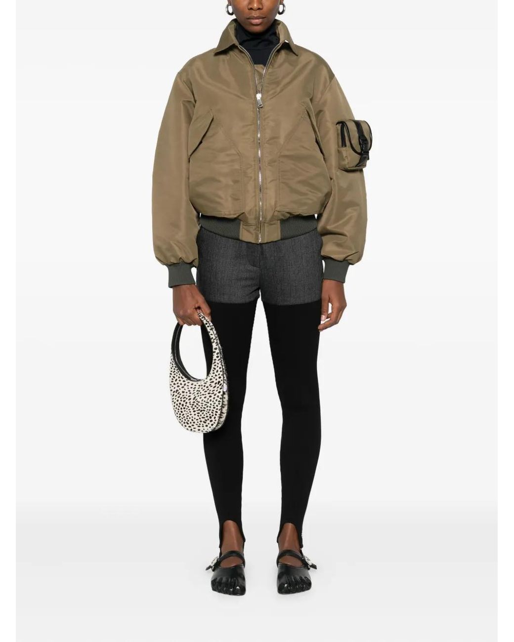 Coperni Green Pocket-Detail Bomber Jacket