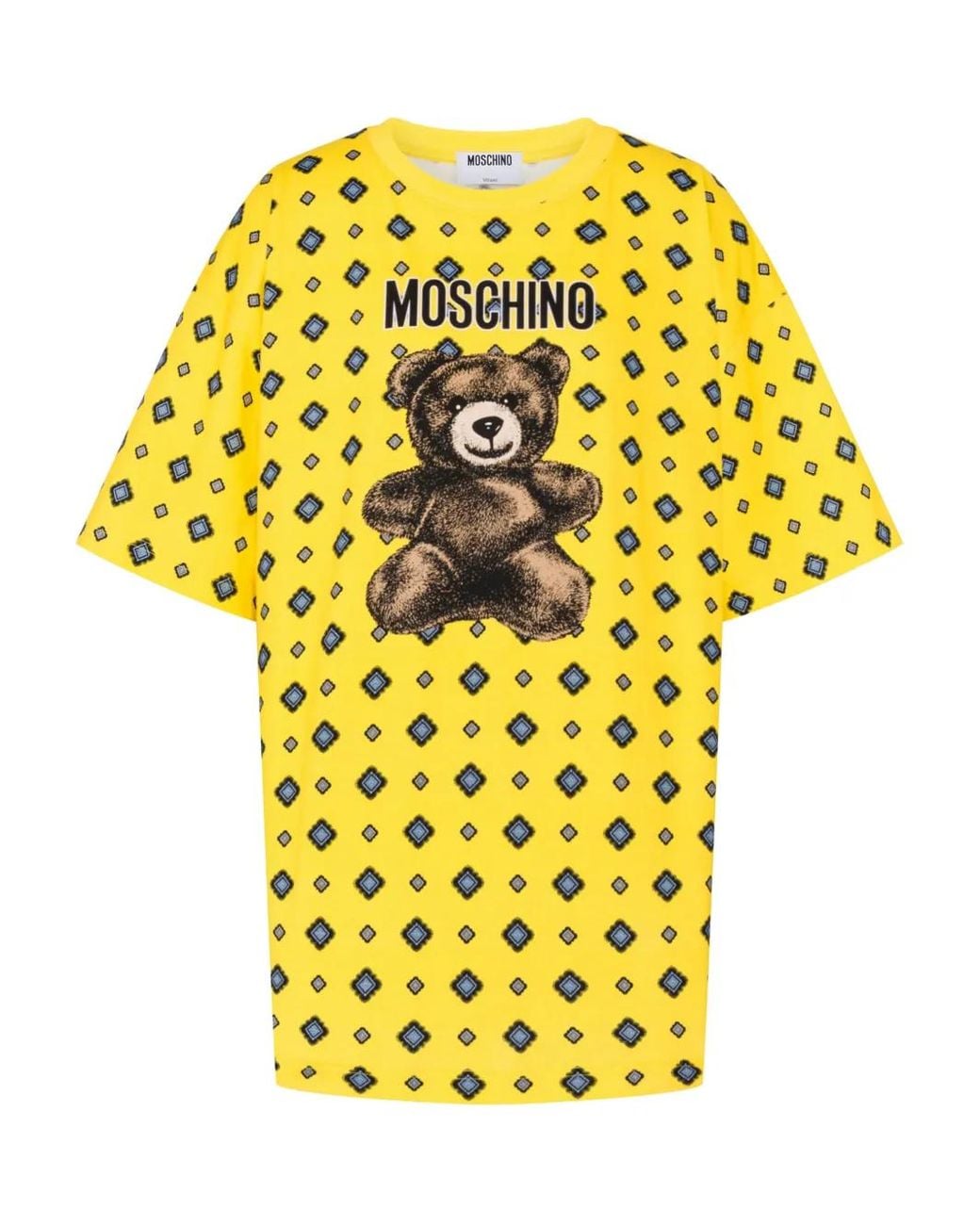 Moschino Yellow Teddy Bear Organic Cotton Jersey T-Shirt