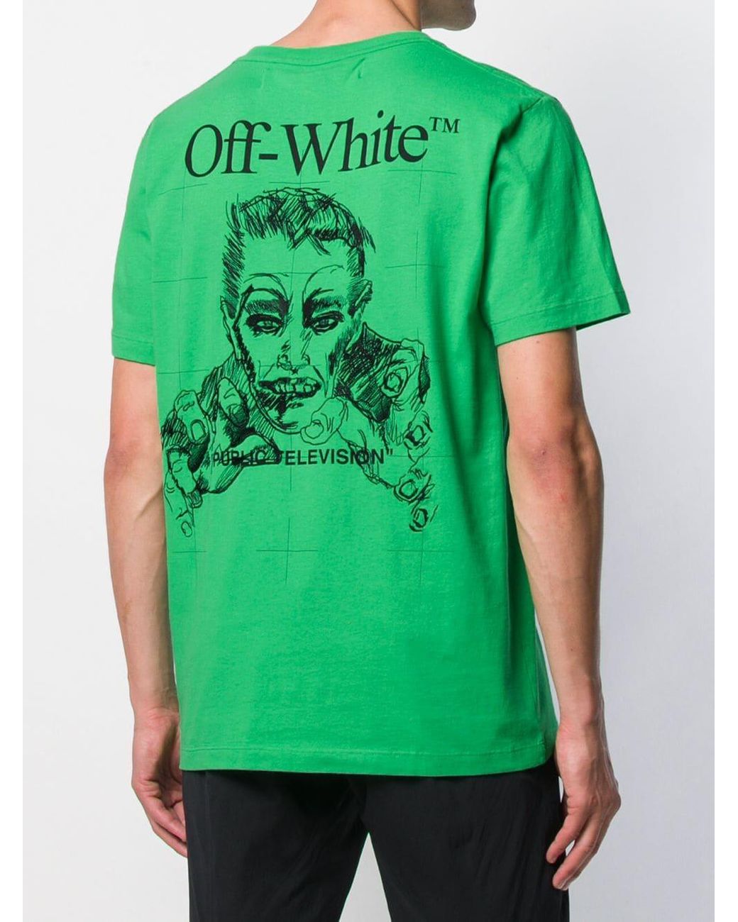 Off-White c/o Virgil Abloh Construction T-shirt in Green for Men