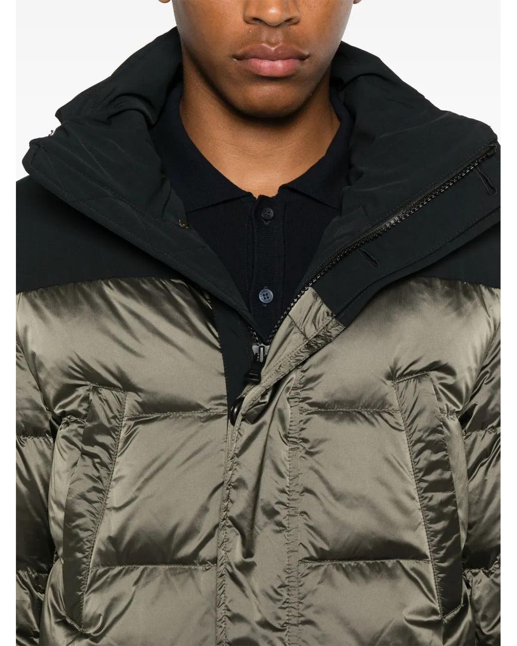 Paul & Shark Black Hooded Padded Parka for men