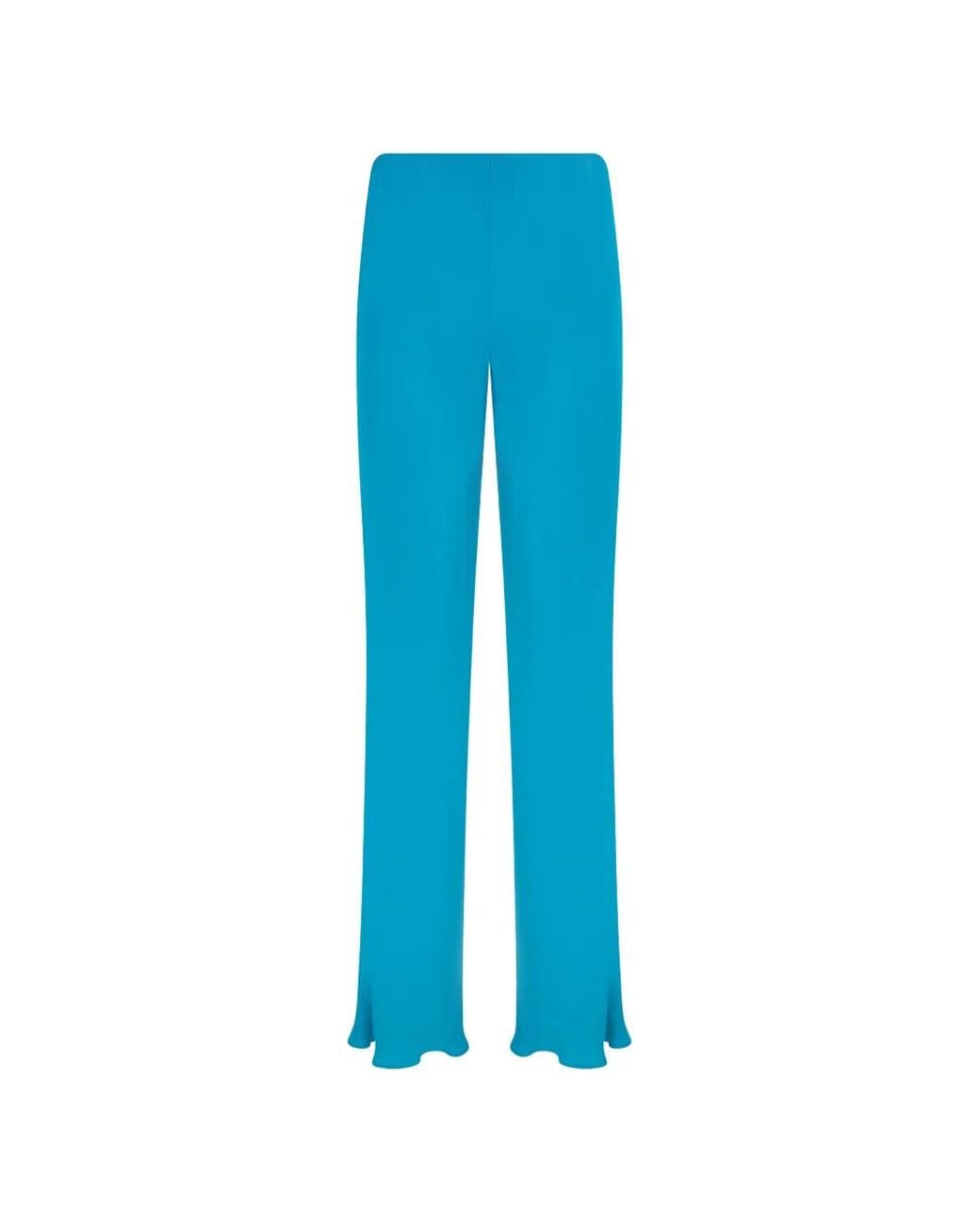 Alberta Ferretti Blue Pantalon À Coupe Droite