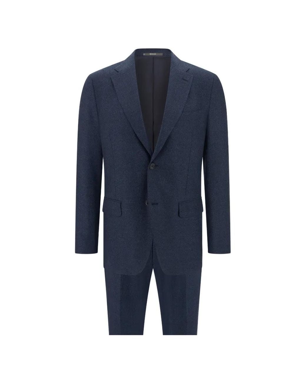 Boggi Blue Suit Herringbone for men