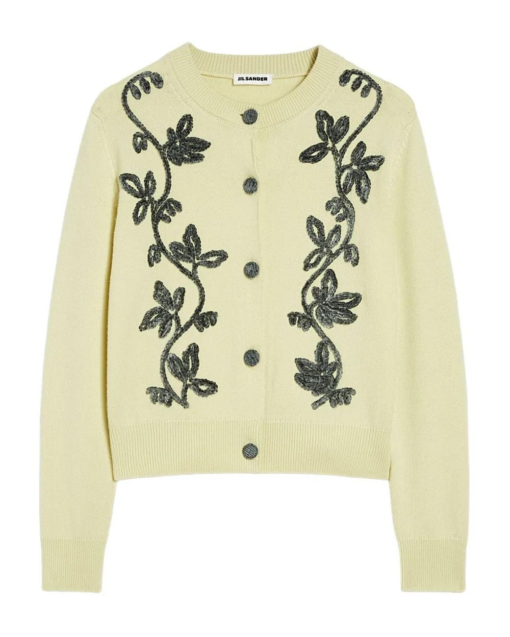 Jil Sander Metallic Embroidered Cardigan