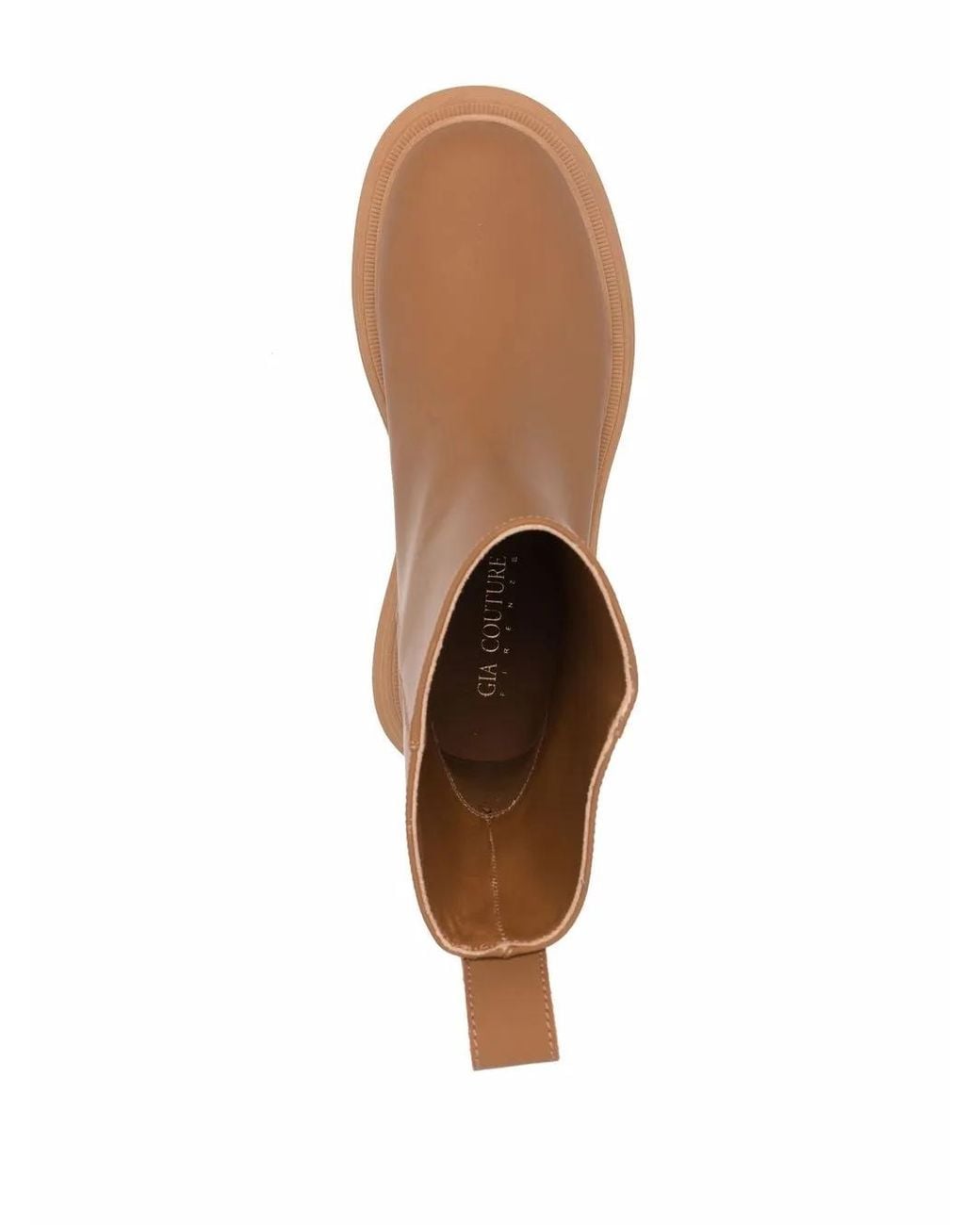 Gia Borghini Brown Chunky-Sole Leather Boots