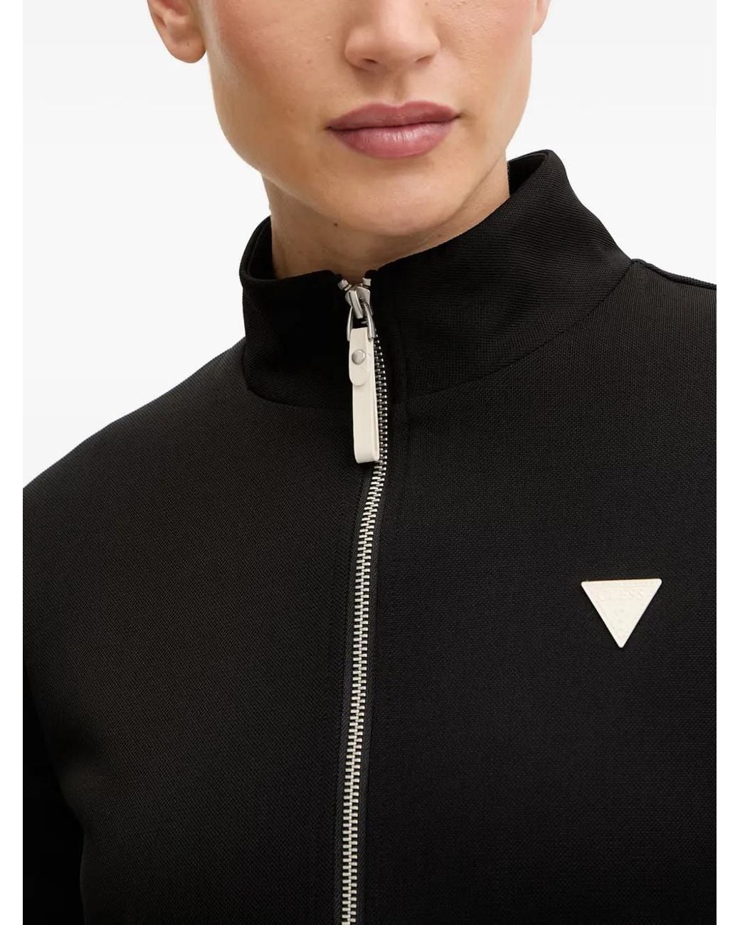 Guess Black Marlene Zip-Up Sweatshirt