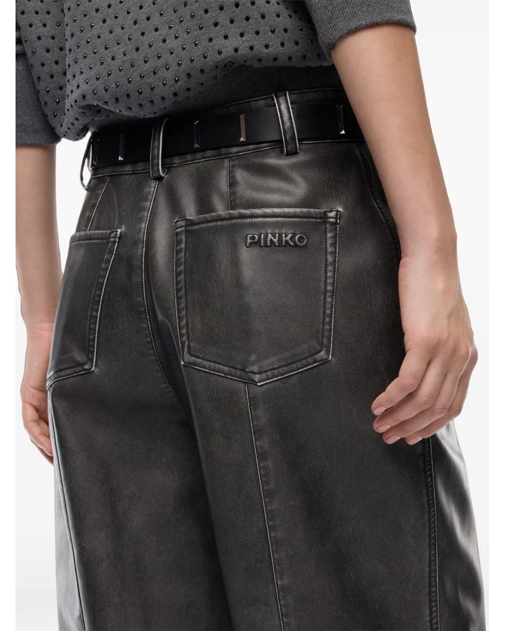 Pinko Gray Bucaneve Canvas Bermuda Shorts