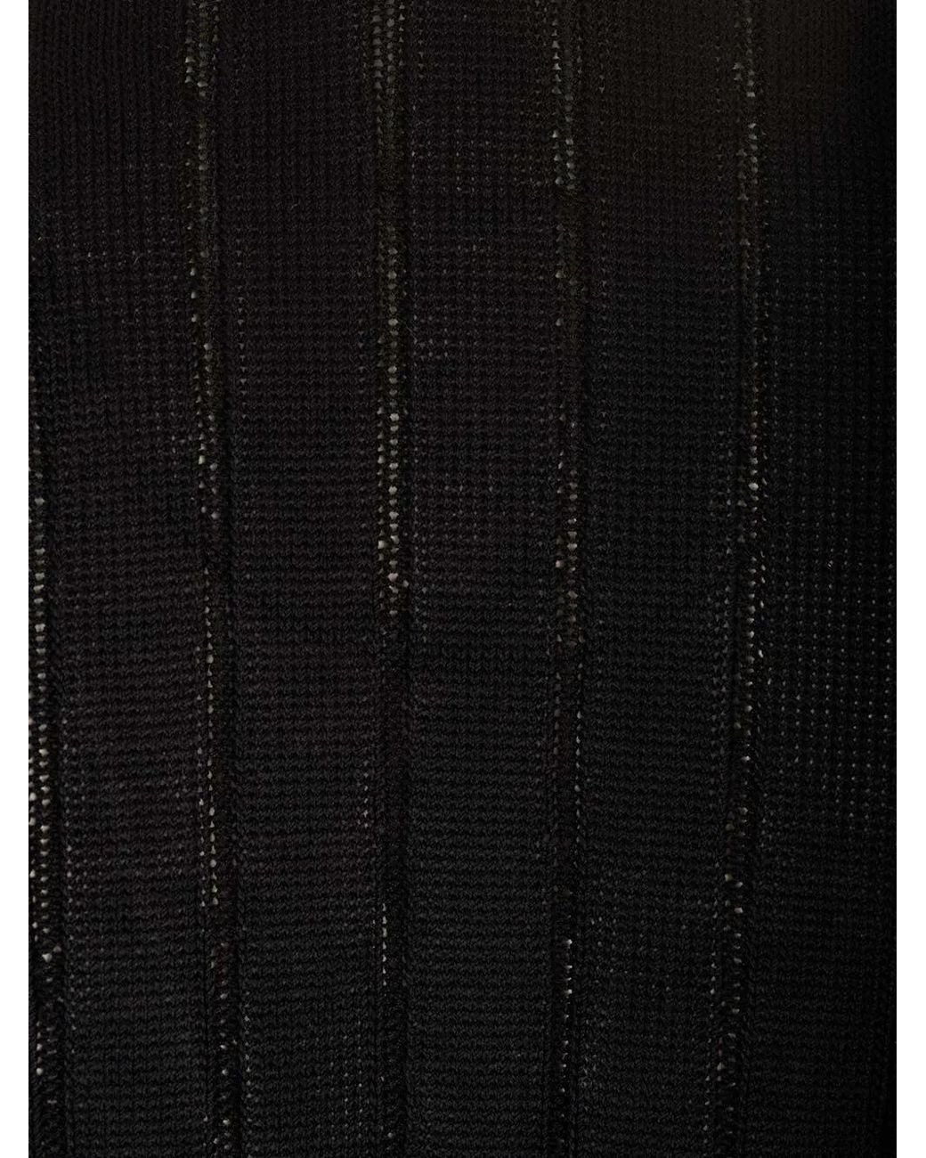 Al Duca D'aosta Black Ribbed-Knit Cotton Cardigan for men