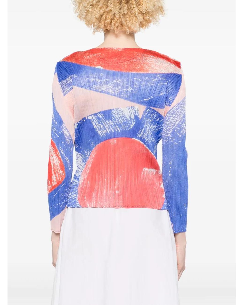 Pleats Please Issey Miyake Blue Backlight Top