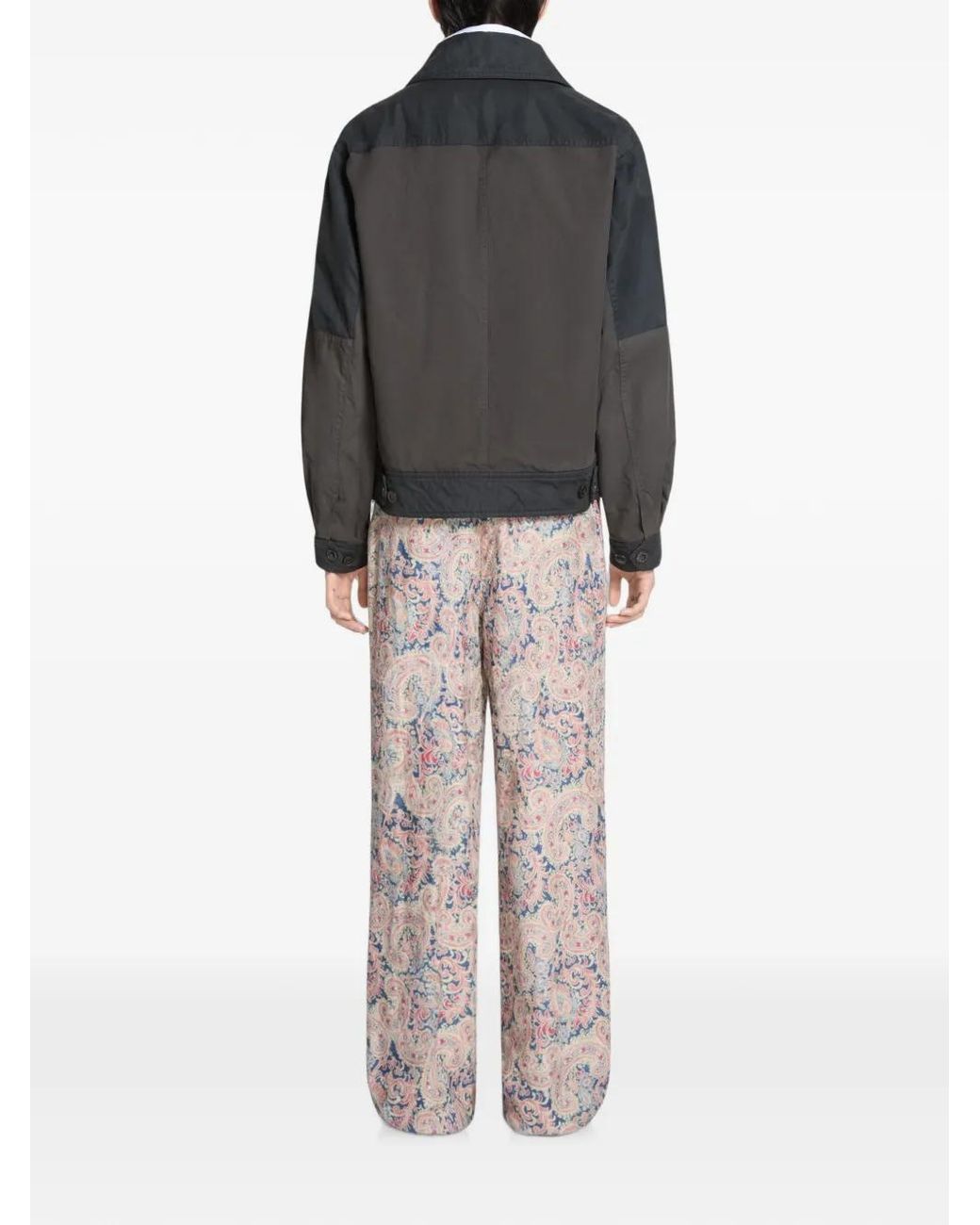 Dries Van Noten Black Veste En Coton À Effet Délavé for men