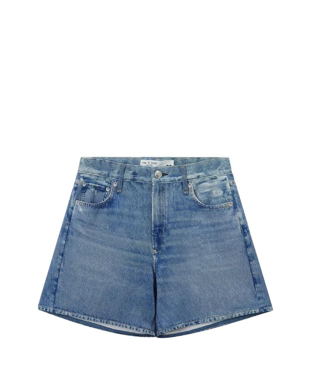 Rag & Bone Blue Five-Pocket Shorts