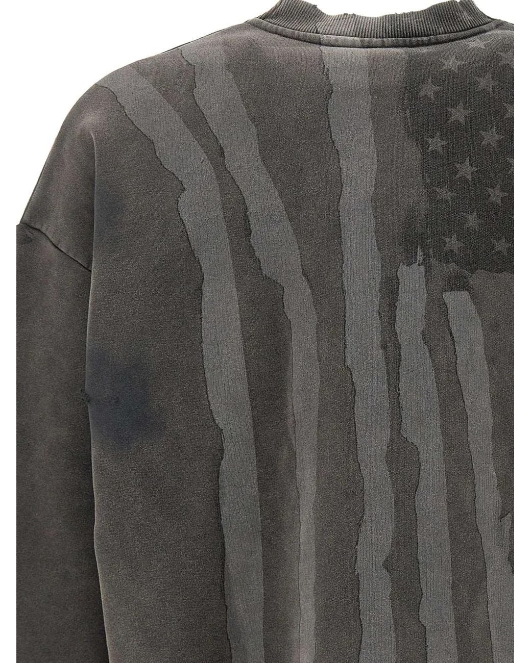 Sudadera Flag Con Efecto Envejecido Represent de hombre de color Gray