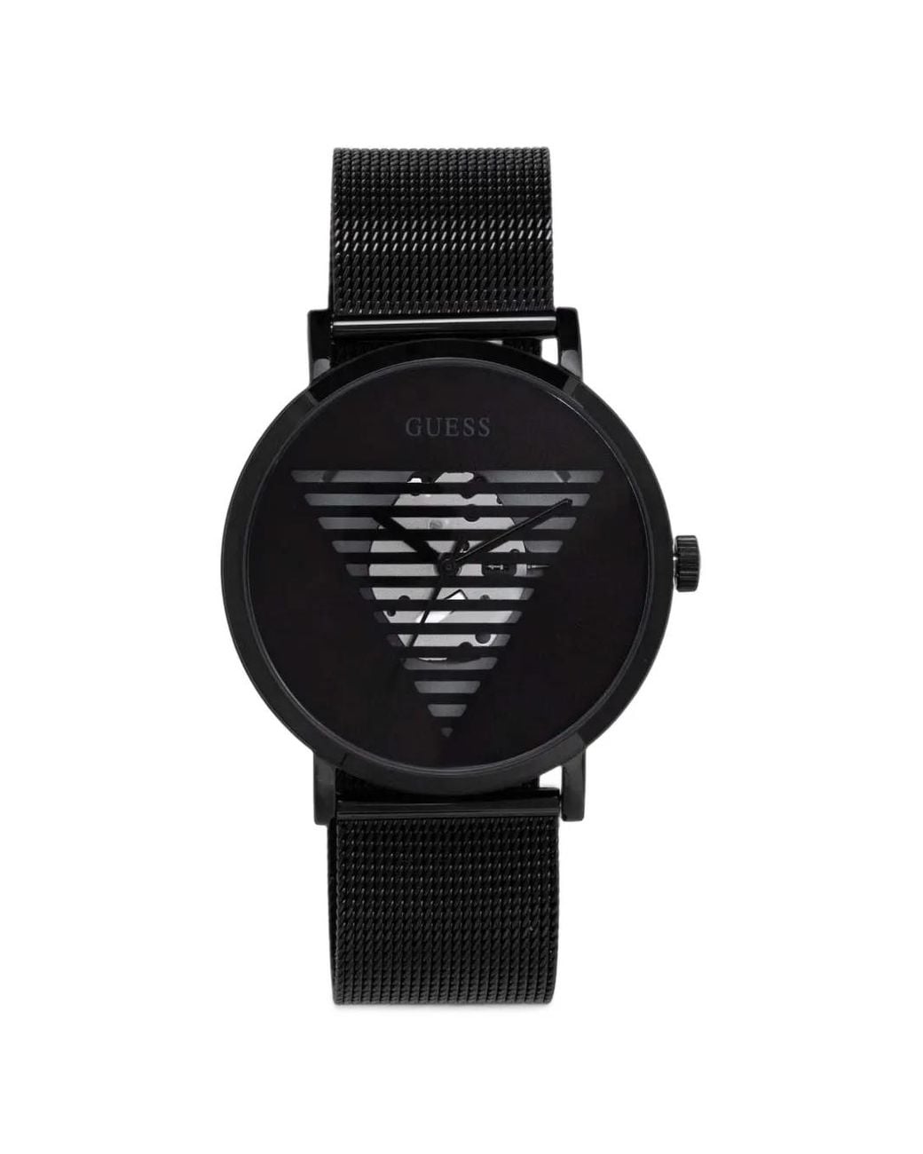 Guess Black Logo-Detail 44Mm Watch for men
