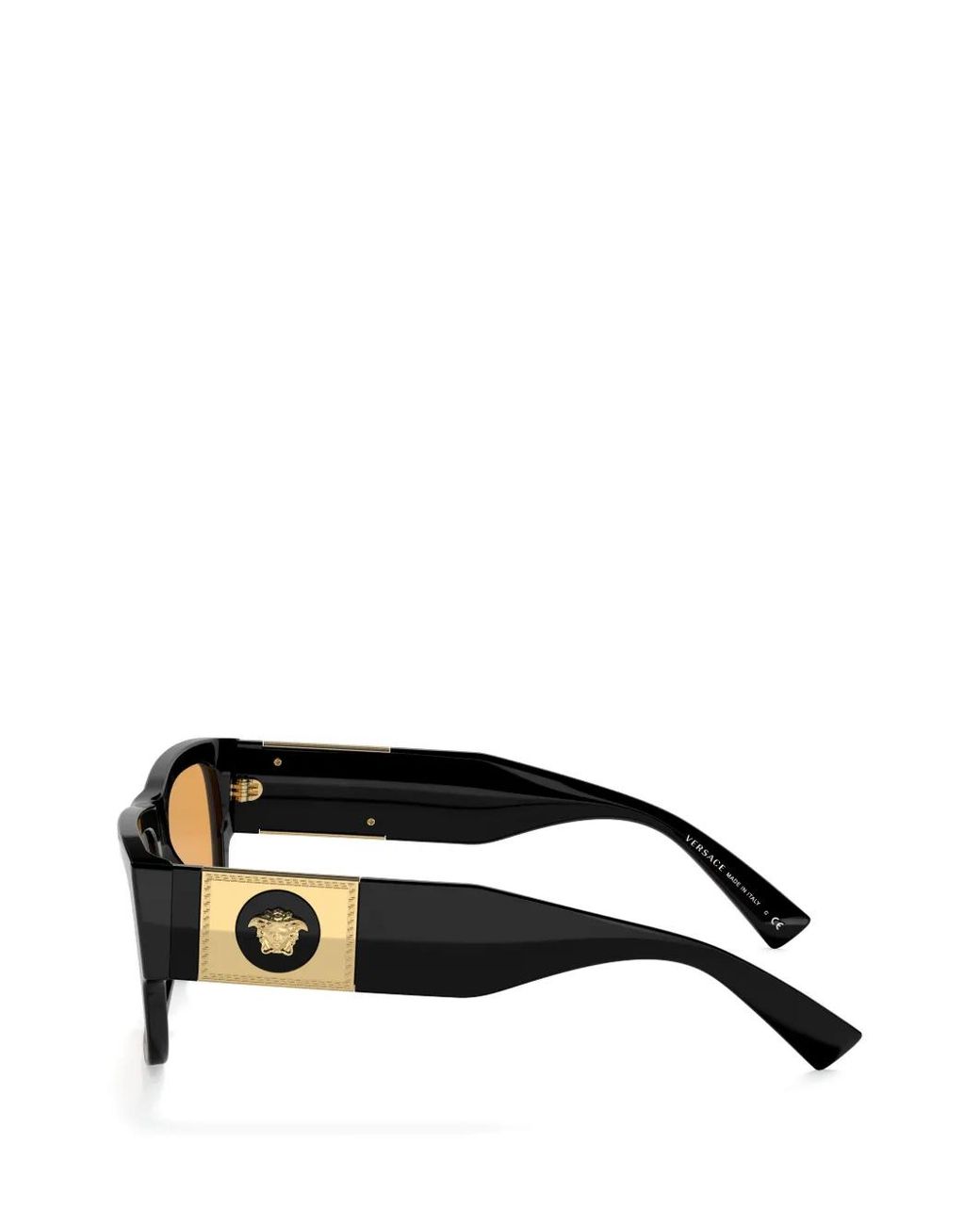 Versace Black Medusa Rectangle-Frame Sunglasses for men