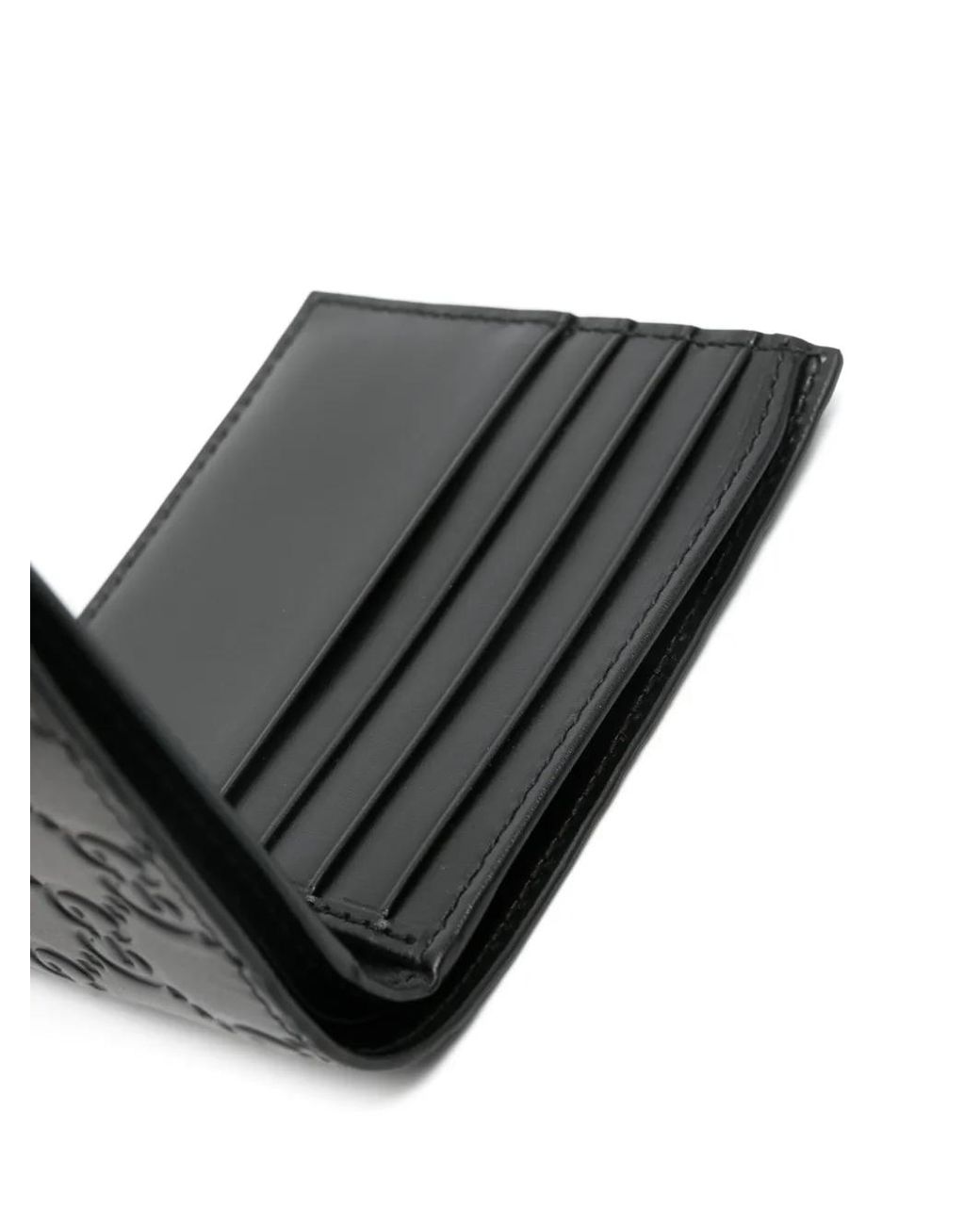 Gucci Black Dorian Monogram Leather Billfold for men