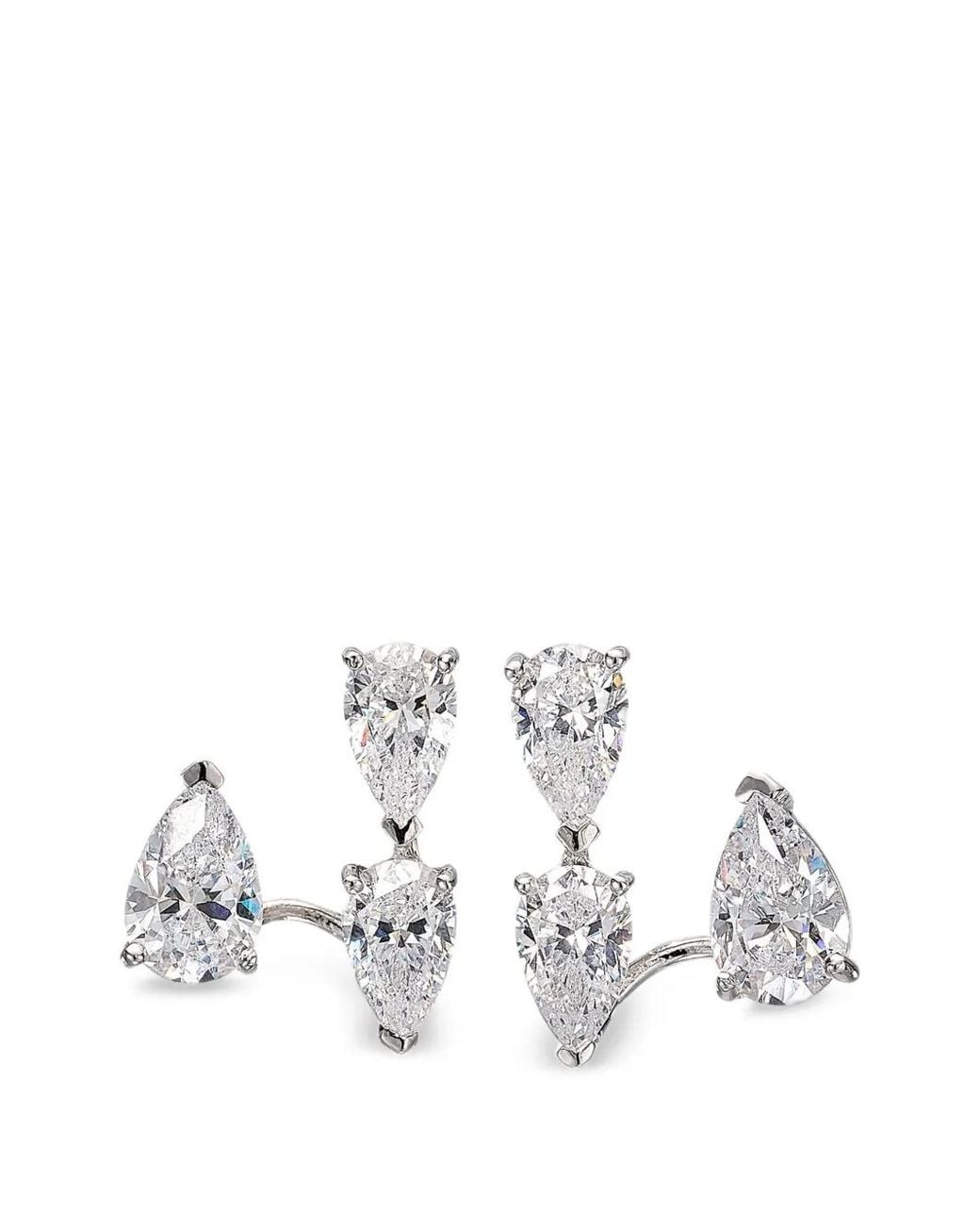 Anabela Chan White Nova Ear Huggies Earrings
