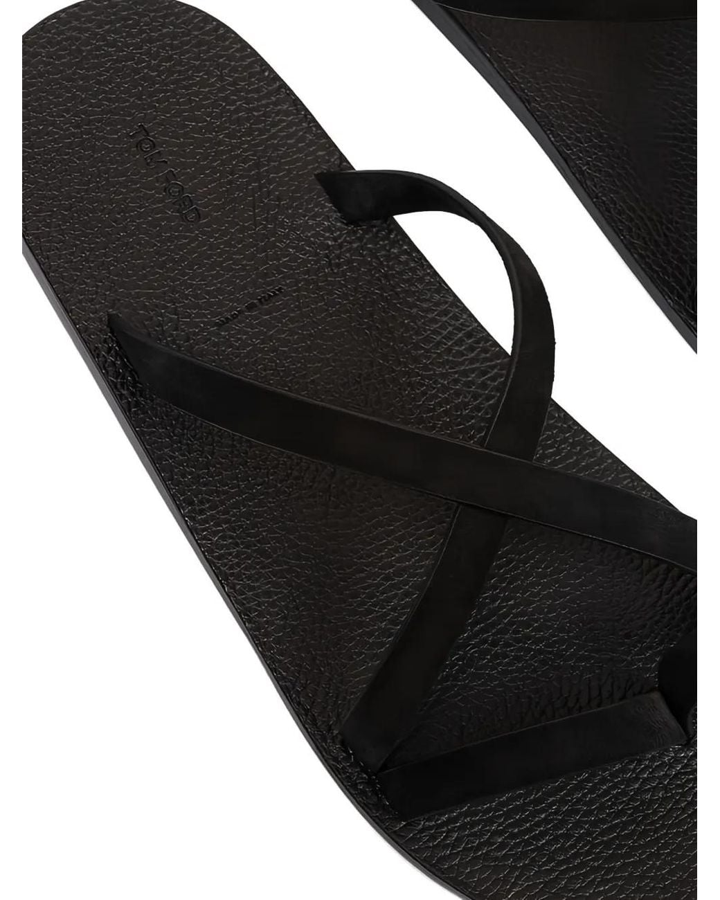 Tom Ford Black Criss-Cross Sandals for men