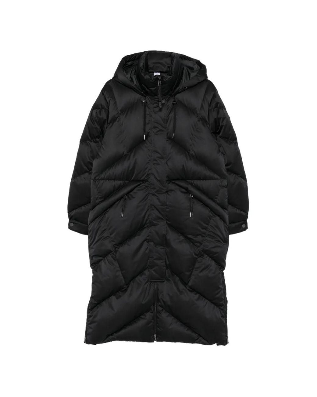 Bogner Black Quilted Hooded Coat