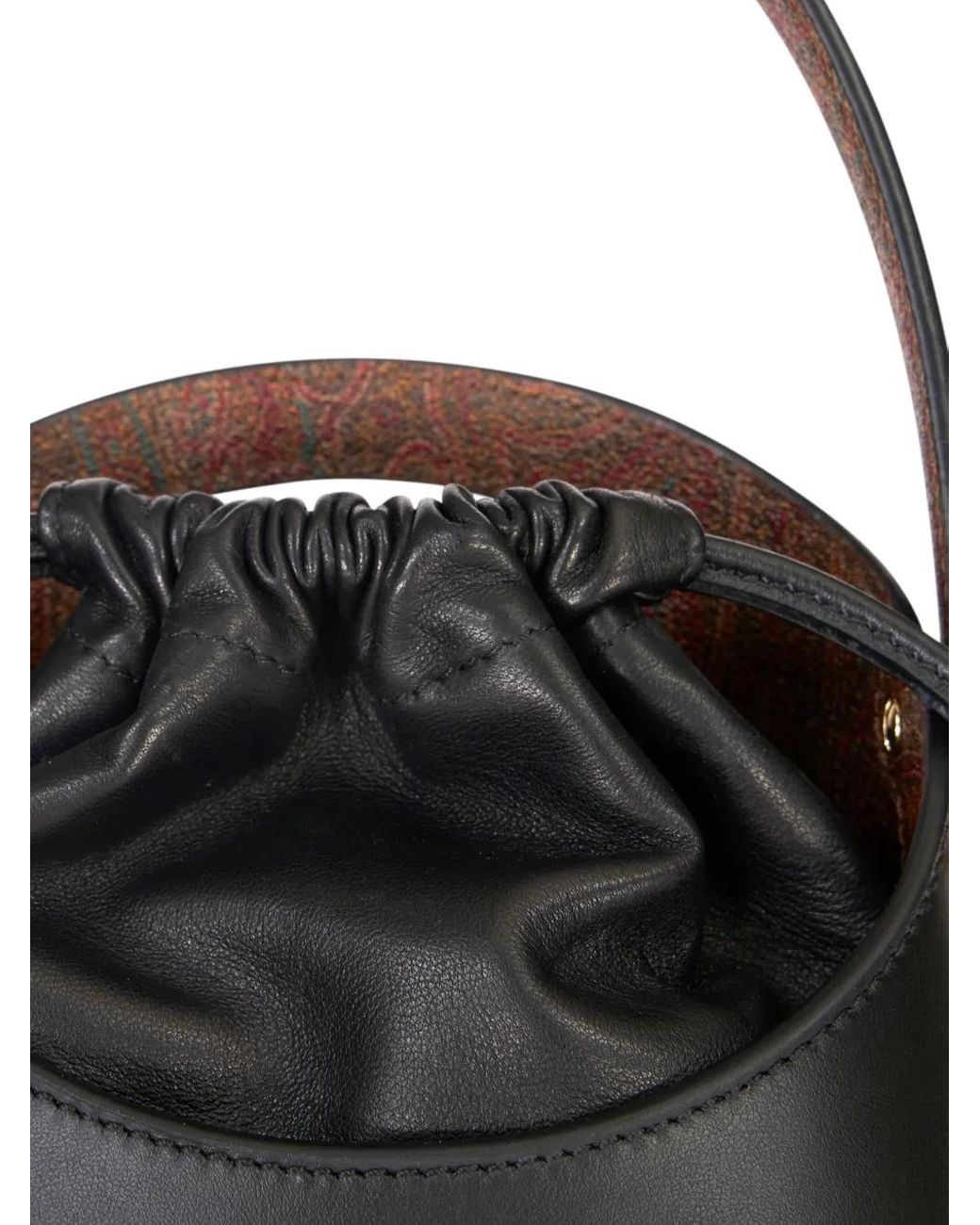 Etro Black Mini Saturno Beuteltasche