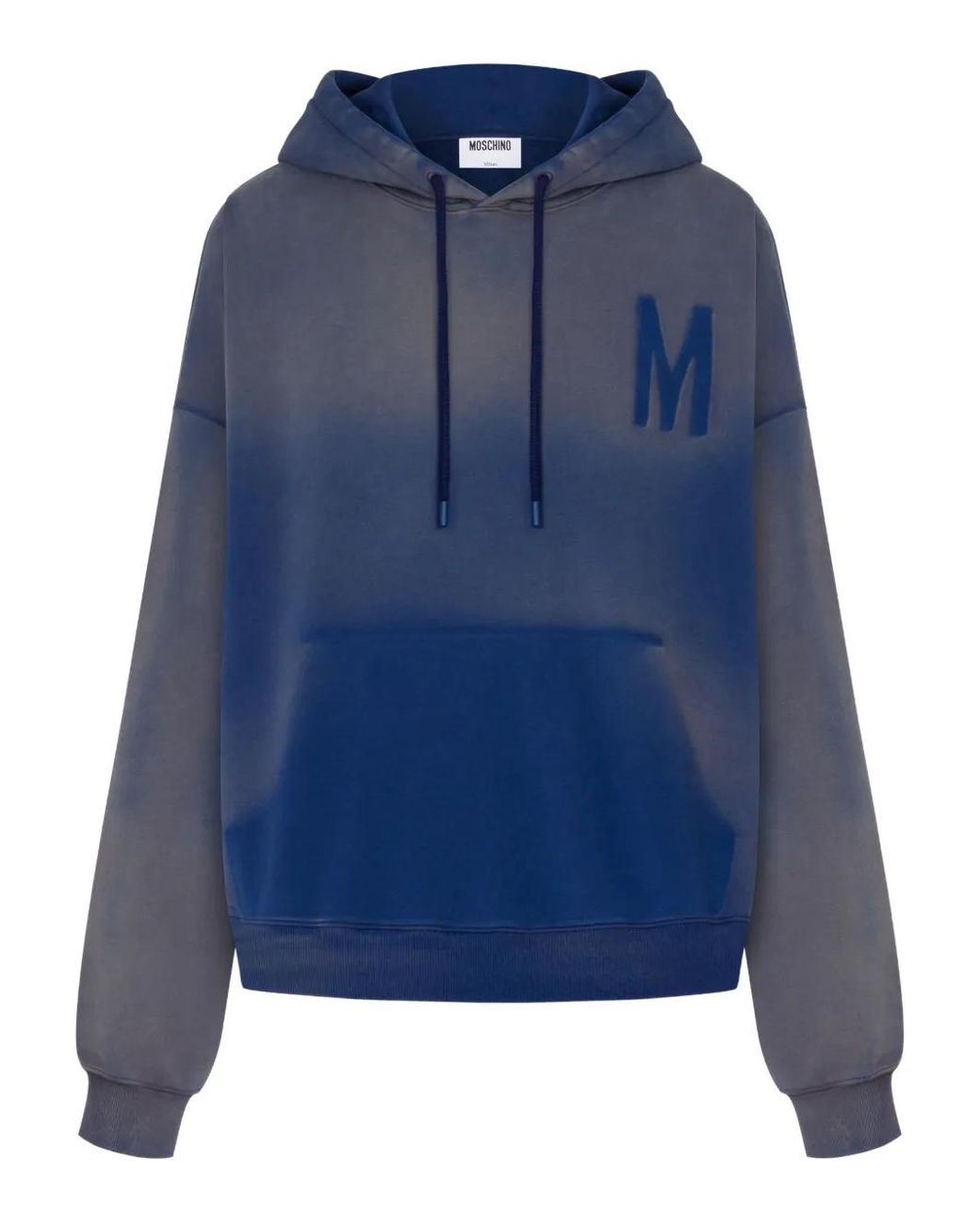 Moschino Blue Gradient-Effect Hoodie for men