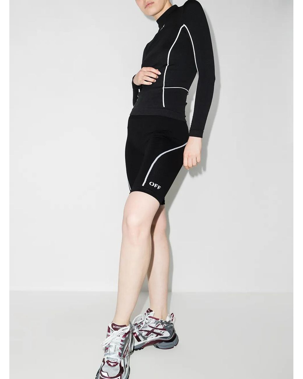 Off-White c/o Virgil Abloh Black Athleisure Seamless Performance Shorts