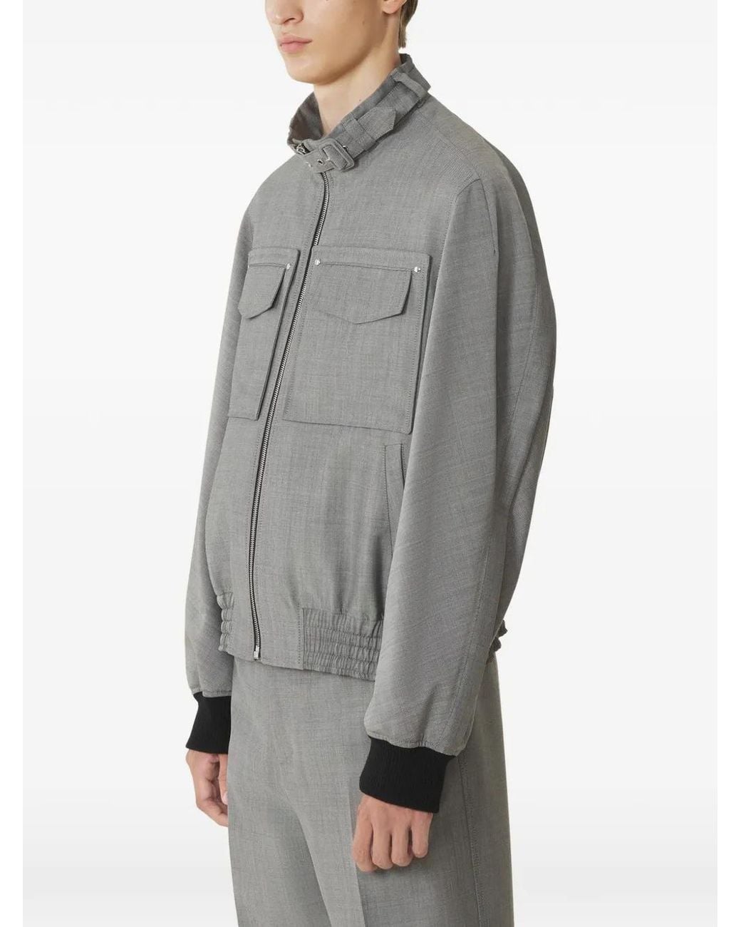 Lanvin Gray Mohair Wool Jacket for men