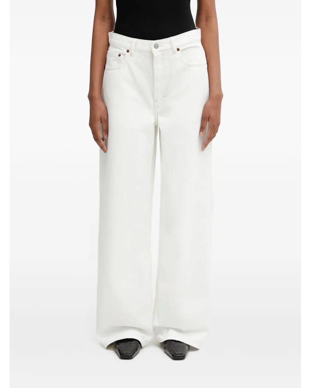 Polo Ralph Lauren White Wide-Leg Jeans