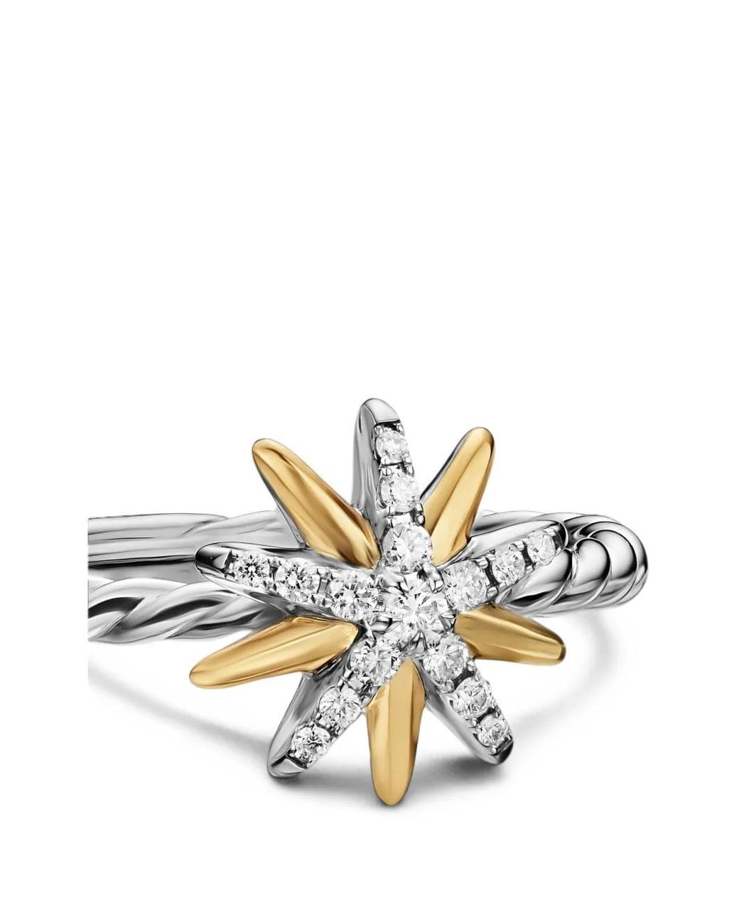 David Yurman White Starburst Diamond Ring